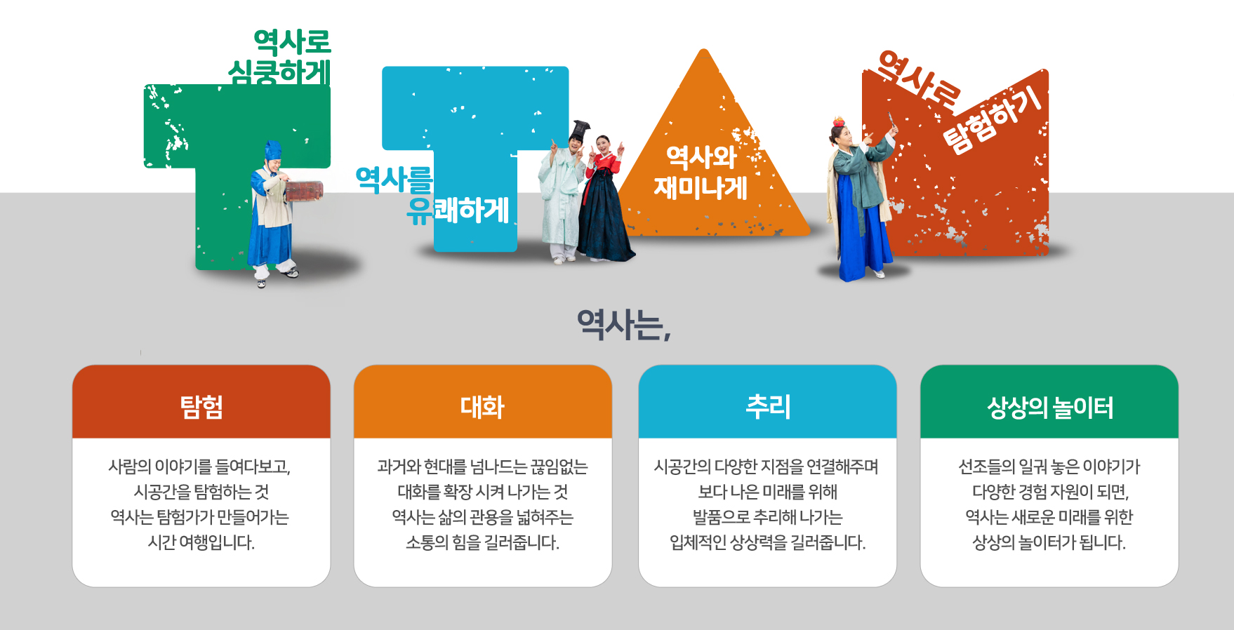 탐탐역사 네 가지 역사 체험법